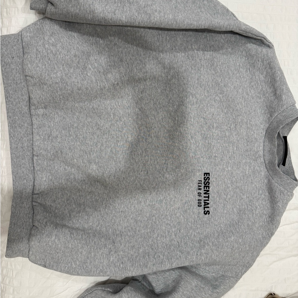 Fear of God Essentials Heather Gray Crewneck Sweater